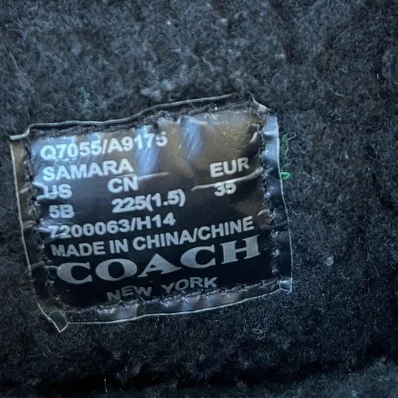 Coach Samara Black Quilted All Weather Winter Boots Womens Size US 5B - Picture 5 of 8